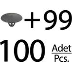 Alpha Auto Part Toyota Için Kaput Izalatör Klipsi- 100'LÜ - 100 adet - 0 - Siyah