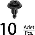 Alpha Auto Part Toyota Sienna Corolla Yaris Camry Avalon Için Panjur Klips - 10 Adet - 0 - Siyah