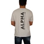 Alpha Erkek Yuvarlak Yakalı Yazılı Baskılı Kısa Kollu Beyaz Tişört Ety-Alp