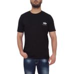 Alpha Erkek Yuvarlak Yakalı Yazılı Baskılı Kısa Kollu Siyah Tişört Ety-Alp - 3XL