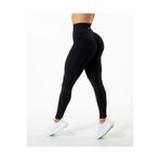 ALPHALETE Siyah Seamles Büzgülü Tayt
