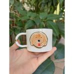 Alpila Köpek 24 K Altın Dekorlu Seramik Fincan - 010 - Beyaz
