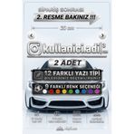 AlpiLeo (2 adet) İnstagram Kullanıcı Adı Gümüş Sticker | Scooter Akülü Araba Motor | Kişiye Özel Oto & Cam Sticker