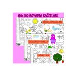 AlpiLeo Sevimli Hayvanlar-minik Canlılar-ağaçlar 3'lü Eğlenceli Çocuk Aktivitesi | 3 Metre Dev Boyama Kağıdı