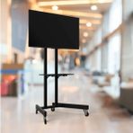 ALPIN Ev Tipi Salon,Oturma Odası,Balkon ve Toplantı Odası Tekerlekli Metal Ayaklı Tv/Fuar Standı/Ünitesi 40" inç- 75" inç