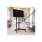 ALPIN TV/Fuar Standı Bilgisayar Askı Aparatlı Metal Ayaklı Tekerlekli TV Sehpası/Ünitesi 40” inç – 75” inç
