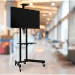 Alpın Tv/fuar Standı Iş Yeri ve Ofis Tipi Video Kamera Askı Aparatlı Metal Tv Sehpası/ünitesi 40" Inç- 75" Inç - Siyah - SİYAH