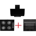 Alpina Airfry Özellikli 3 Lü Syh Cam Ankastre Set - Siyah