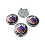 Alpina Damla Geçme Jant Göbeği Gri 4 Lü 65/68Mm