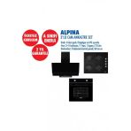 Alpina Siyah Statik Cam Ankastre Set