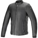 Alpinestars Blacktrak Korumalı Deri Motosiklet Montu Siyah / Siyah
