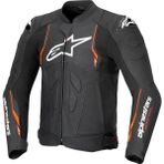 Alpinestars Dusk Airflow Korumalı Deri Motosiklet Montu Siyah Kırmızı - 52 - Siyah - Kırmızı
