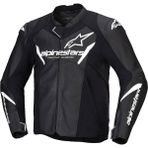 Alpinestars Faster V3 Air Korumalı Deri Motosiklet Montu Siyah Beyaz - 56 - Siyah - Beyaz
