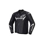 Alpinestars Faster V3 Air Korumalı Deri Motosiklet Montu Siyah Beyaz