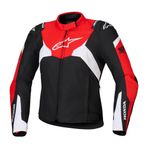 Alpinestars Honda Stella T-Jaws Korumalı Kadın Motosiklet Montu Siyah Kırmızı Beyaz