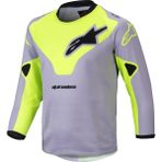 Alpinestars Kids Racer Veil Çocuk Off-Road Jerseyi Gri / Sarı / Siyah