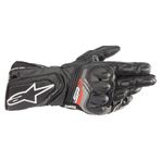 Alpinestars Motosiklet eldiveni, kısa motosiklet eldiveni, SP-8 V3 spor eldiveni, siyah, XXL, üniseks, sporcu, dört mevsim, deri