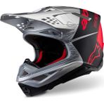 Alpinestars Supertech M10 Flood Off-Road Kaskı Gri Kırmızı Siyah - Gri - Kırmızı - Siyah