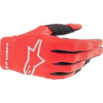 Alpinestars Youth Radar Çocuk-Genç Off-Road Motosiklet Eldiveni Kırmızı Siyah