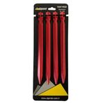 Alpinist 6061 18 cm Kırmızı 4'lü Alüminyum Çadır Kazığı