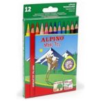 Alpino 12'li Maxi Tri Kuru Boya Seti 4mm Uçlu Renkli Kalemler 12 Parça
