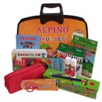 Alpino Okul Kırtasiye Seti 1 Adet Renkli Kalemler ve Boyama Kitabı ile Eğlenceli Öğrenme