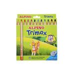 Alpino Trimax Üçgen Şekilli Jumbo Kuru Boya 12 Renk Çok Renkli