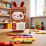 Alpjoy Labubu Parmak Izi Okutmalı Atm Çocuk Kumbara Pilli Atm Kumbara - 001-Renkli
