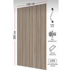 ALPLOG Mdf Ahşap Akustik Duvar ve Tavan Kaplama Paneli 100x280 Safir Meşe