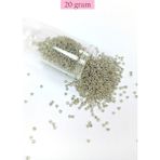 Alpotekno Dökme Cam Kum Boncuk (11/0) 2 mm - 20 Gram - Gümüş - BNC022 - Renkli