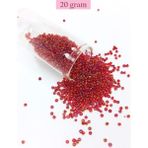Alpotekno Dökme Cam Kum Boncuk (11/0) 2 mm - 20 Gram - Morlu Kırmızı - BNC028 - Renkli