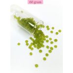 Alpotekno Dökme Cam Kum Boncuk Büyük Boy (6/0) 4 mm - 60 Gram - Şeffaf Mat Yeşil - BNC128 - Renkli