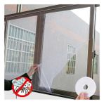 Alpotekno® Tüm Cam Pencere Kapılara Uyumlu Çift Kanat Pencere Sinekliği - Renkli - 130x150cm