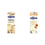 Alpro 1 lt Profesyonel Badem Bitki Bazlı İçecek + 1 lt Badem Vanilya Bitki Bazlı İçecek