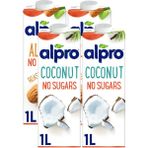 Alpro 4'lü Mix Set Badem ve Hindistan Cevizi Sütü 4 x 1 lt Şekersiz Alternatif Süt Ürünleri