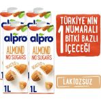 Alpro Badem Sütü 4x1 lt Şekersiz Vegan Laktozsuz Belçika Üretimi Bitkisel İçecek