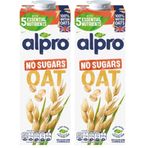 Alpro Şekersiz Yulaf Bitki Bazlı İçecek, 1 L 2li paket