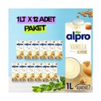 Alpro Vanilya Badem Sütü 1 Lt x 12 Adet