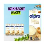 Alpro Vanilya Badem Sütü 1 Lt x 4 Adet