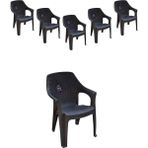 Alpsan Cup Ambalaj Rattan 6'lı Bahçe&balkon,teras Sandalye - Acı Kahverengi