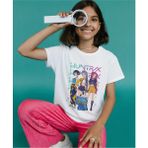 Alpşan Ticaret Huntrix Kız Çocuk Tişörtü - Rumi Mira Zoey Baskılı Anime Tarzı Beyaz T-Shirt - 0 Beyaz - XS