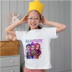 Alpşan Ticaret Huntrix Kız Çocuk Tişörtü - Rumi Mira Zoey Baskılı Anime Tarzı Beyaz T-Shirt - 0 Beyaz