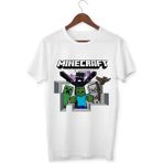 Alpşan Ticaret Mınecraft Çocuk Yetişkin Beyaz T-Shirt Unisex Çocuk Tişört - 001-Beyaz - 6 Yaş