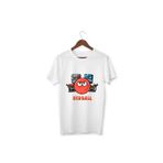 ALPŞAN TİCARET Red Ball Tişört Çocuk Tişört Red Ball Beyaz T-shirt Yetişkin Çocuk