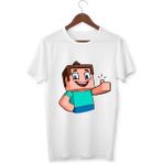 Alpşan Ticaret Steve Onaylıyor Tişörtleri Beyaz T-Shirt Minecraft Steve Tişört Çocuk Yetişkin Tişört - 4 Yaş