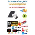 Alpsmart 4G Solar-Güneş Enerjili 4Mp Wifi 4Mm Lens 128Gb Hafıza Gece Görüşlü Dış Ortam Motorize Güvenlik Kamerası As660128gb