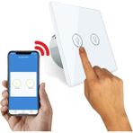 Alpsmart AS-872 EU Çiftli Dokunmatik Akıllı Wi-Fi Anahtar