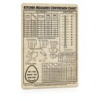 ALREAR Mutfak dönüşüm tablosu işaretleri Vintage mutfak duvar dekor pişirme malzemeleri aksesuarları fırıncılar için aksesuarlar pişirme severler kılavuzu fırın dekorasyon Metal işaretler 30x20 cm