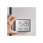 Alsamkapsam Mıknatıslı LCD Dijital Ekran 9x7 cm Pilli Mini Saat Alarm Saat Nem Göstergesi Sıcaklık Ölçer