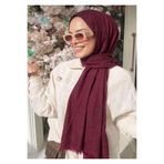 Alse Butik Bordo Bambu Kraş Şal